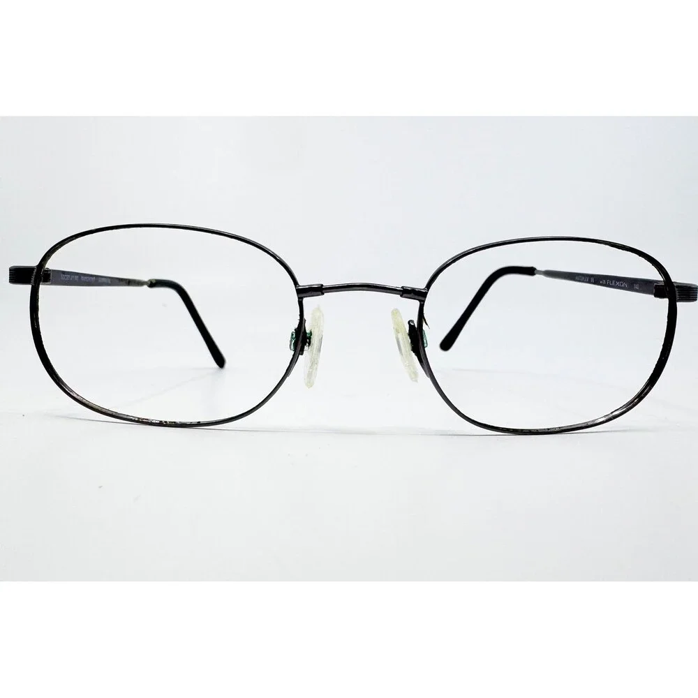 Marchon Autoflex 55 Eyeglasses Mens Gunmetal Flexon Oval Frames 53-20-140